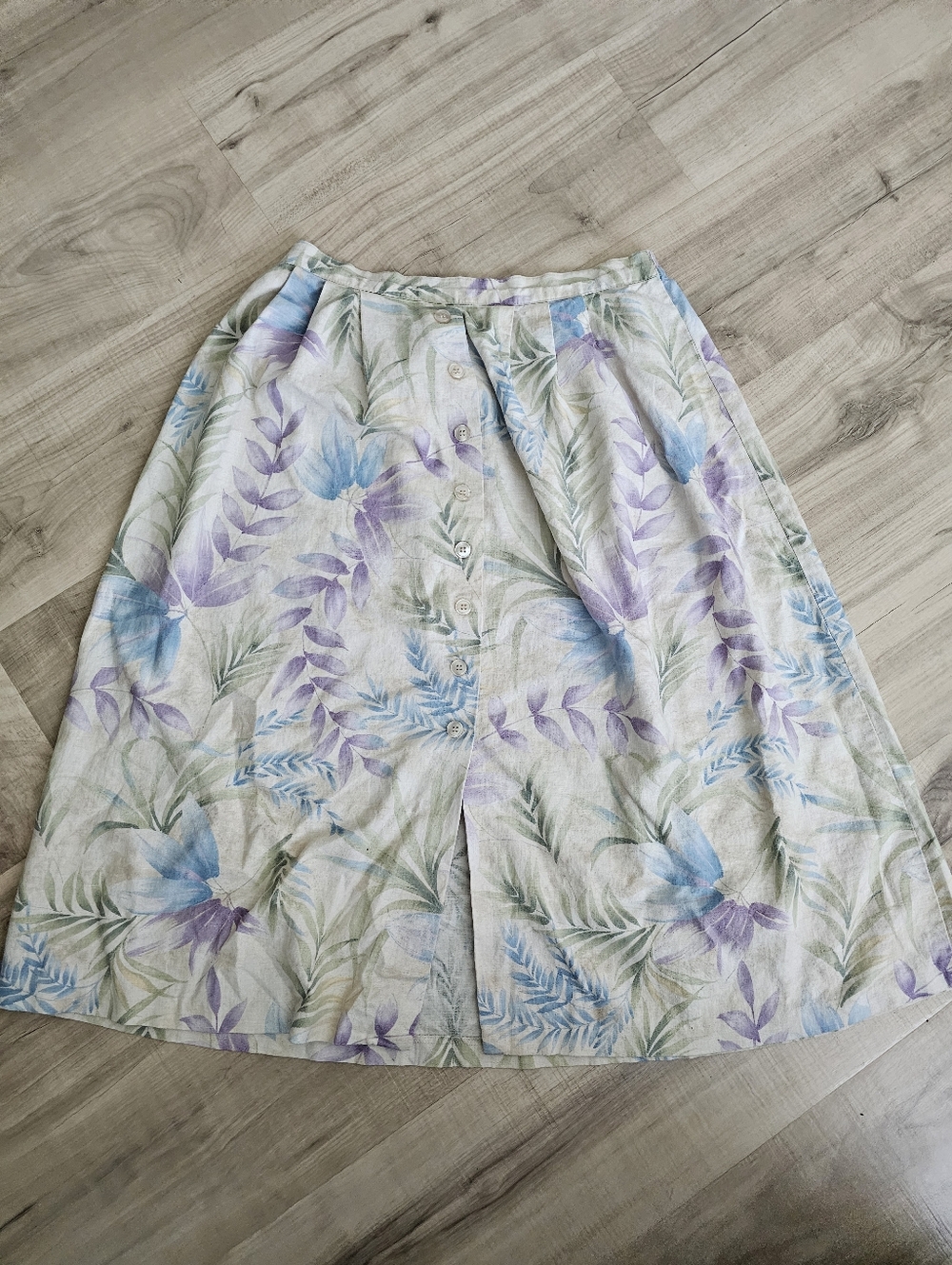 👒Vintage Alfred Dunner Floral Button-Front Skirt 👒